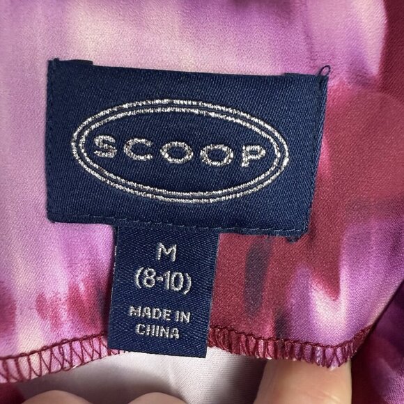 Scoop Purple Floral Slip Dress M Midi Spaghetti Strap Side Slit Y2K Trendy - Picture 12 of 13